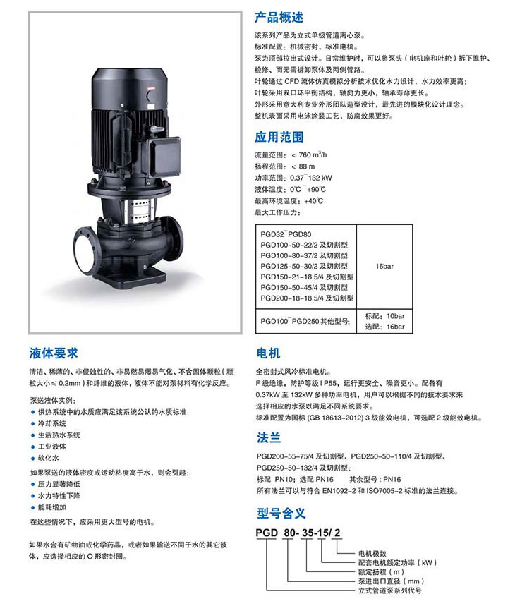 美國APG立式單級管道離心泵